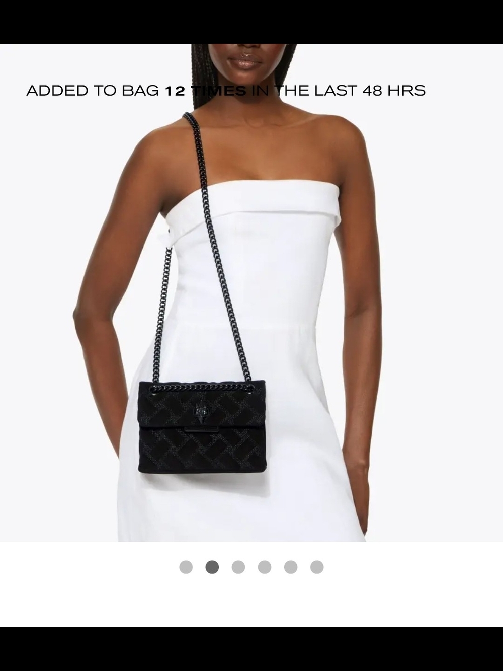 Kurt Geiger London Black Mini Kensington bag featuring signature Eagle Head